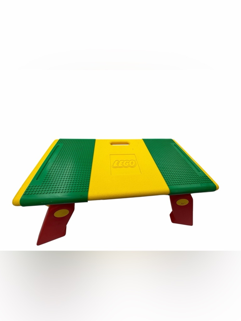 VINTAGE Official LEGO ACTIVITY Folding Legs TABLE Storage Plates portable,